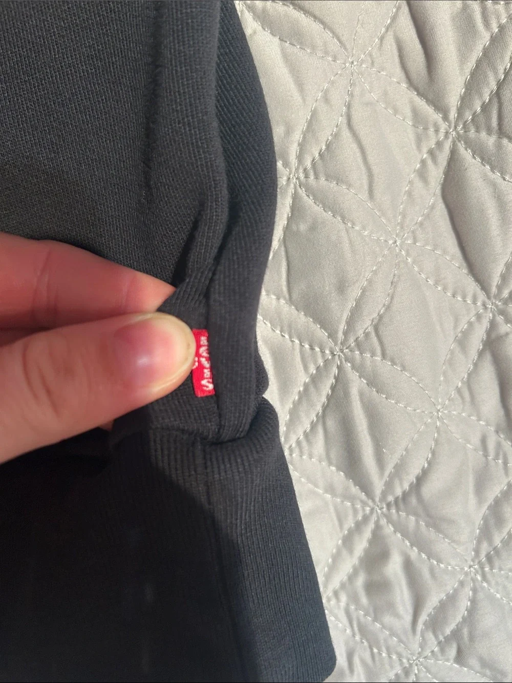 Levi's Black Crewneck Sweatshirt with Red Batwing Logo